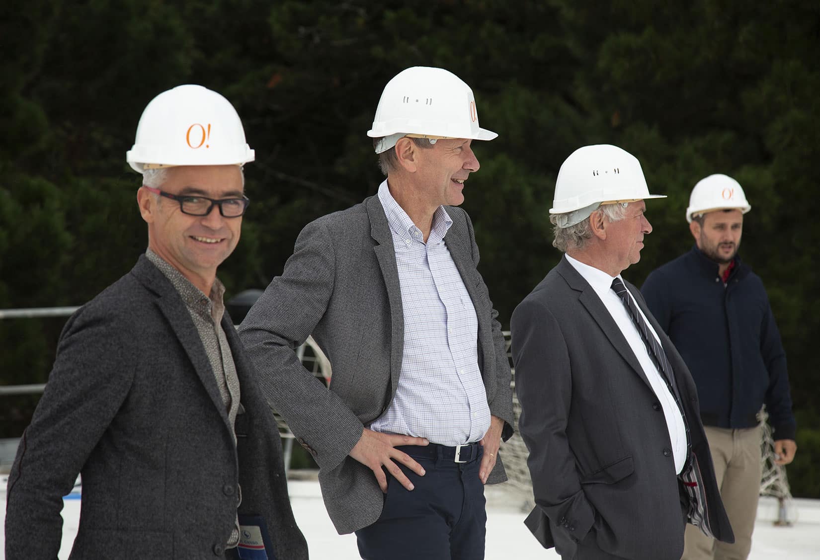 Stéphane Maby - Directeur d'Océanopolis, Philippe Mathieu - Directeur de Brest'aim, François Cuillandre - Président de Brest Métropole et Président de Brest'aim, Romain Le Pesq - Société Quénéa - © Océanopolis