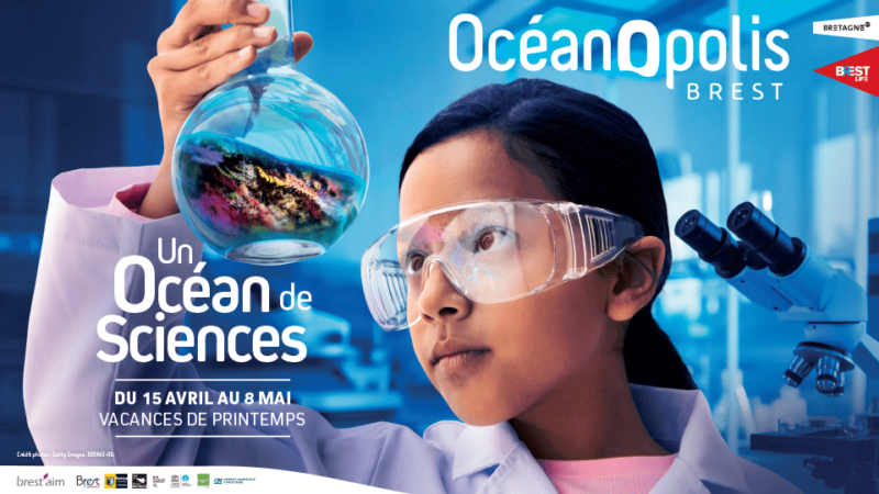 Visuel de la campagne des vacances de printemps 2023 un ocean de science