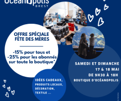 E-cartes cadeaux et 15% de réduction en boutique pour la fête des mères & des pères !