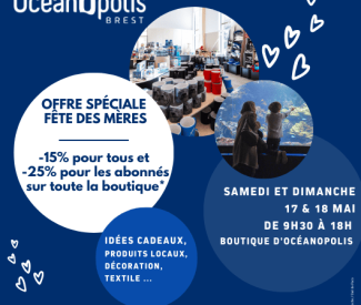 E-cartes cadeaux et 15% de réduction en boutique pour la fête des mères & des pères !