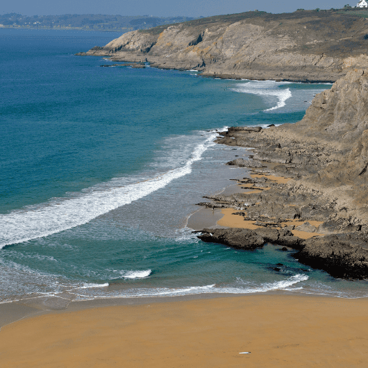 Photo plage vue du ciel
