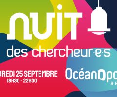 Bandeau de la Nuit des Chercheurs 2026 le vendredi 25 septembre à Océanopolis à Brest. Un événement Science Comes To Town.