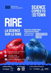 Visuel spectacle d'improvisation "Rire, la science sur le ring", projet Science comes to Town
