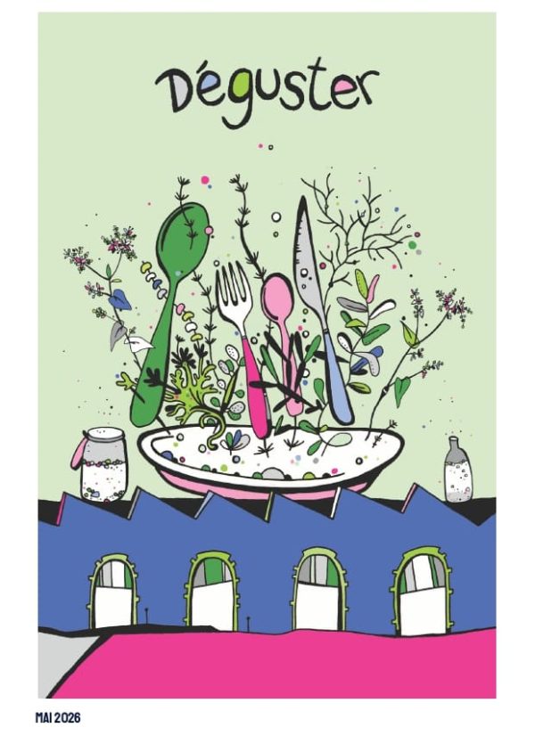 Carte postale du mois de maipour le projet Européen Science Comes To Town, retrouvez la carte de @fabienne.leon.illustrations pour correspondre avec les scientifiques et pour tenter d’être publié dans le prochain numéro de Science et vie