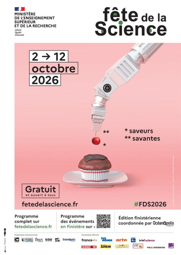 Visuel de la Fête de la science 2026 du 2 au 12 octobre conception : Delcom 1 / Mesre - Image 3D / Getty images