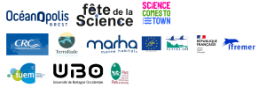 Logos des partenaires de la conférence table ronde REHPAR « La grande épopée de l’huître native de la rade de Brest » 